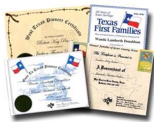 TxSGS Heritage Certificate Instructions and Information