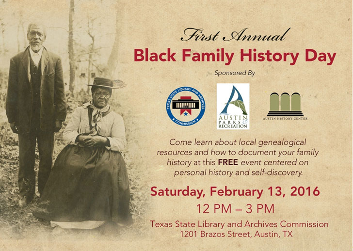 TSLAC Black Family History Day