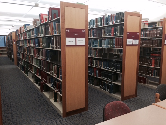 Photo of the Dallas Public Library Genealogy Stacks