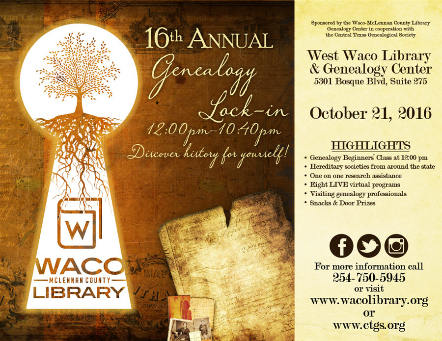 2016 Waco Genealogy Lock-In