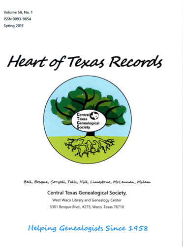 2016 Quarterly Winner Central Texas Genealogical Society