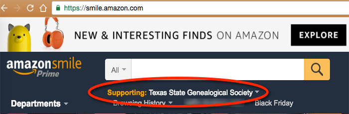 AmazonSmile Tied to TxSGS