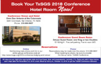 Omni San Antonio at the Colonnade – Join us for the 2018 TxSGS Conference