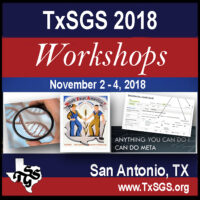 Limited Seating for Workshops at TxSGS Conference