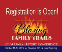 Registration is Open for the 2019 TxSGS Conference!